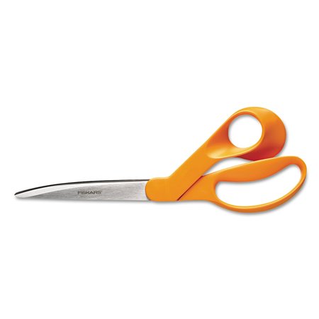 FISKARS Home and Office Scissors, 9" Long, 4.5" Cut Length, Orange Offset Handle 194410-1008